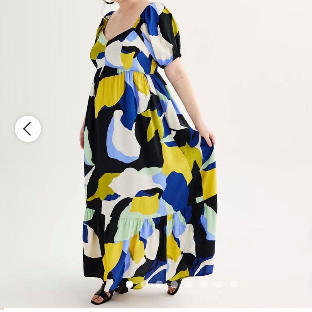 Nine West Babydoll Maxi Dress